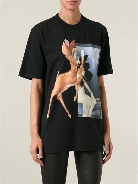 givenchy bambi shirt black|Givenchy t shirt with holes.